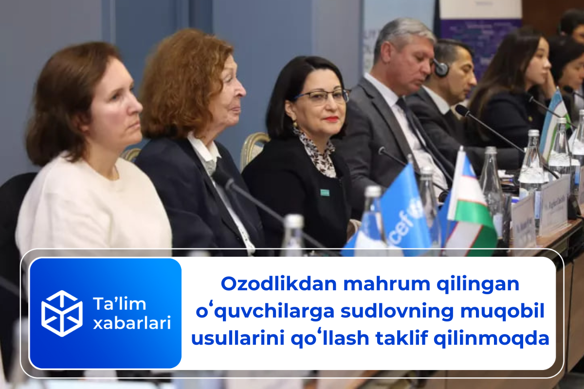 Ozodlikdan mahrum qilingan oʻquvchilarga sudlovning muqobil usullarini qoʻllash taklif qilinmoqda