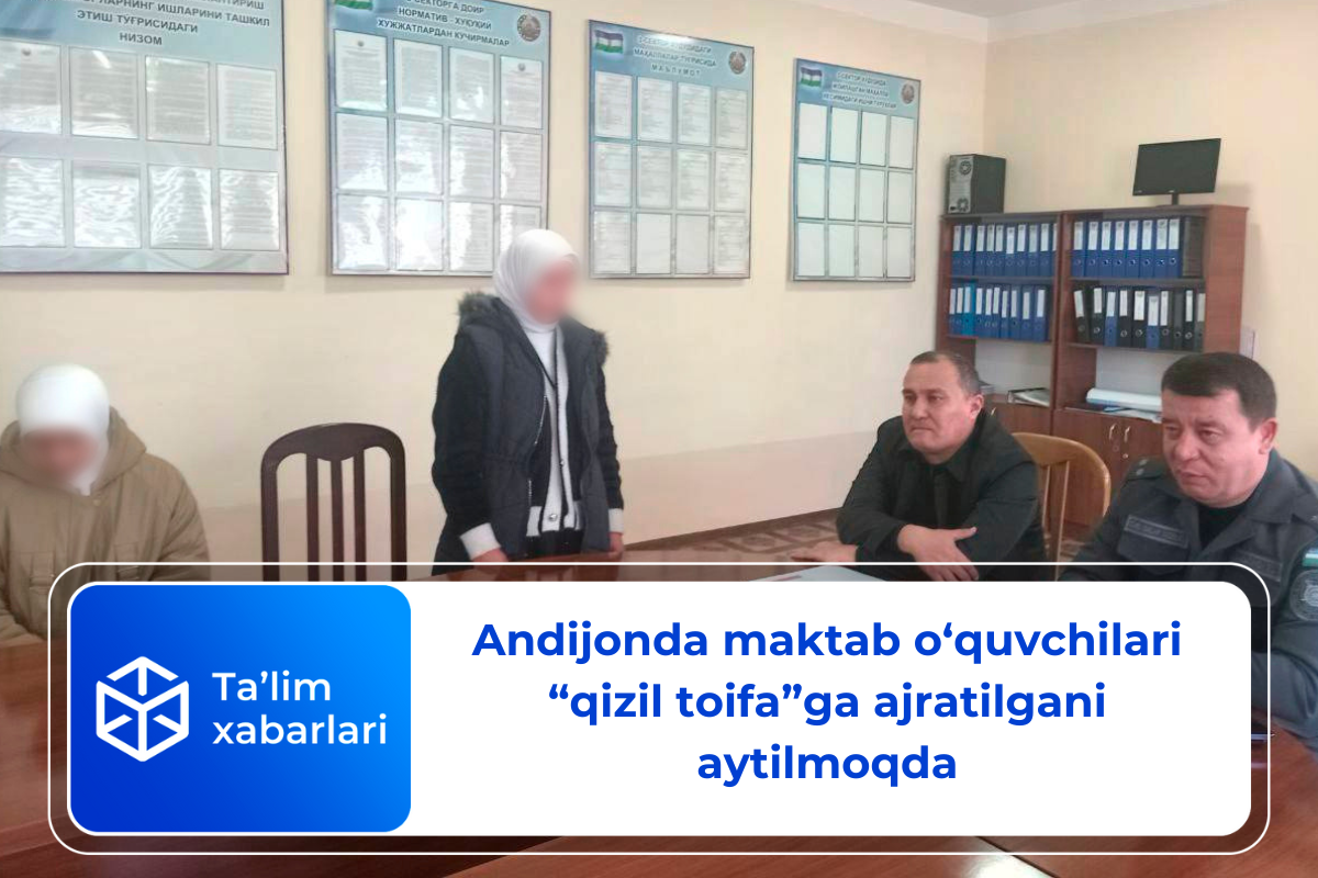 Andijonda maktab o‘quvchilari “qizil toifa”ga ajratilgani aytilmoqda