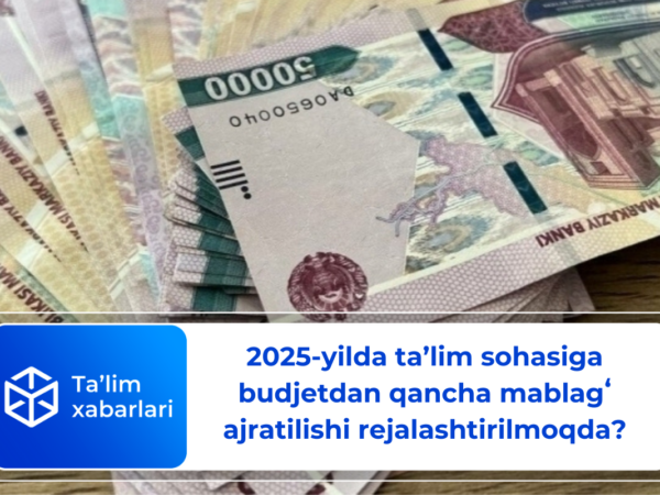 2025-yilda ta’lim sohasiga budjetdan qancha mablagʻ ajratilishi rejalashtirilmoqda?