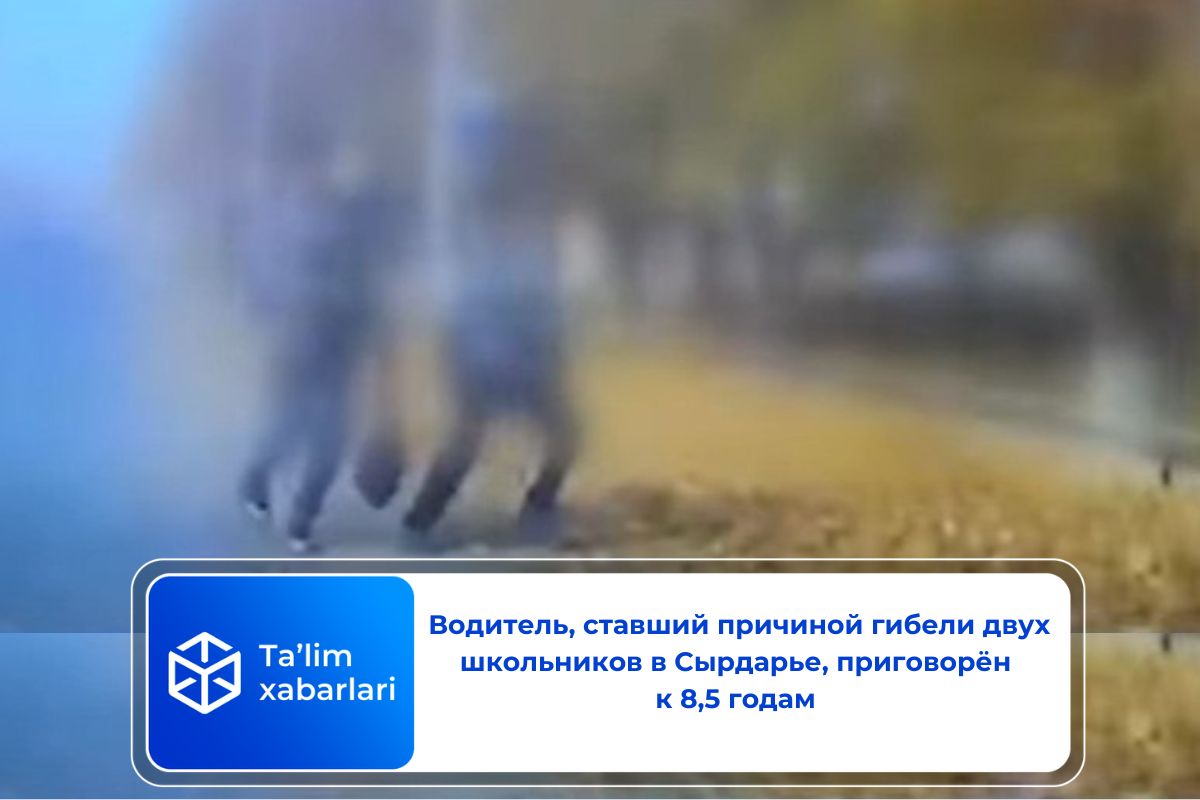 Водитель, ставший причиной гибели двух школьников в Сырдарье, приговорён к 8,5 годам (видео)