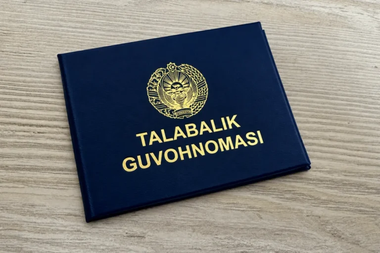 Talabalik guvohnomasini elektron shaklini qanday yuklab olish mumkin?