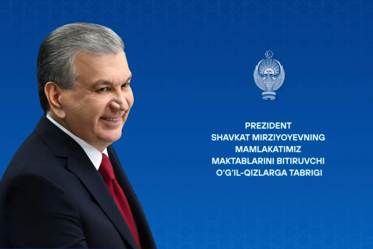 “Oʻzingizga ishonib, hamisha olgʻa boring!” — Prezident maktab bitiruvchilariga tabrik yoʻlladi