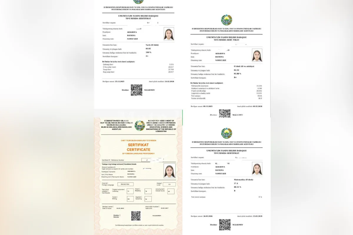 “Vaqtni miqdorga emas, balki sifatga yoʻnaltirdim”: Surxondaryoda yana bir oʻquvchi qiz muddatidan oldin 189 ballga ega boʻldi