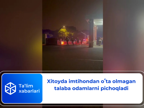 Xitoyda imtihondan oʻta olmagan talaba odamlarni pichoqladi