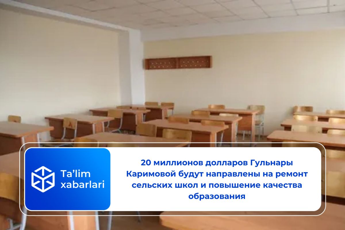 20 миллионов долларов Гульнары Каримовой будут направлены на ремонт сельских школ и повышение качества образования