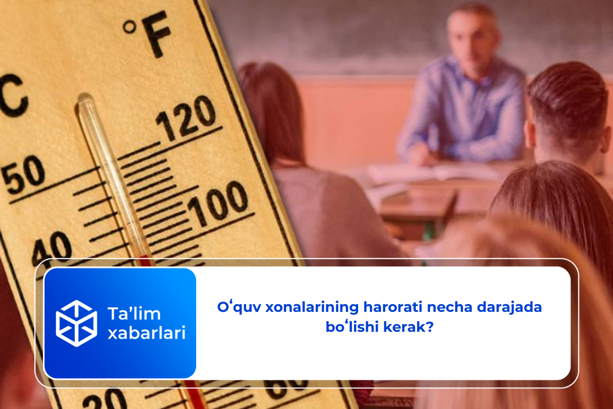 Oʻquv xonalarining harorati necha darajada boʻlishi kerak?