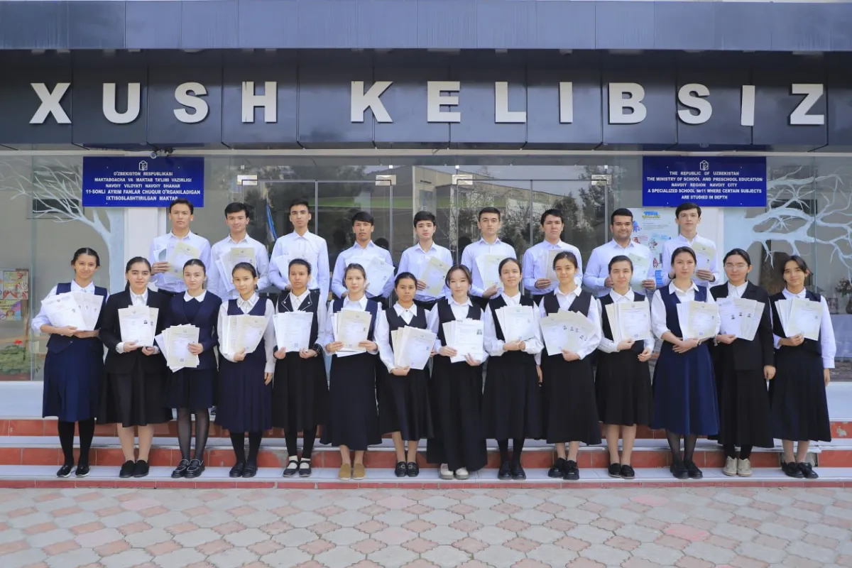 Navoiydagi bir maktabning 23 nafar o‘quvchisi muddatidan oldin talaba bo‘ldi
