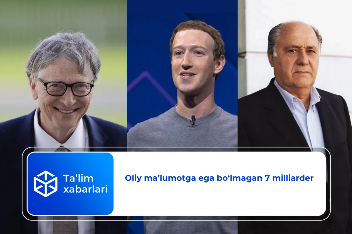 Oliy ma’lumotga ega bo‘lmagan 7 milliarder