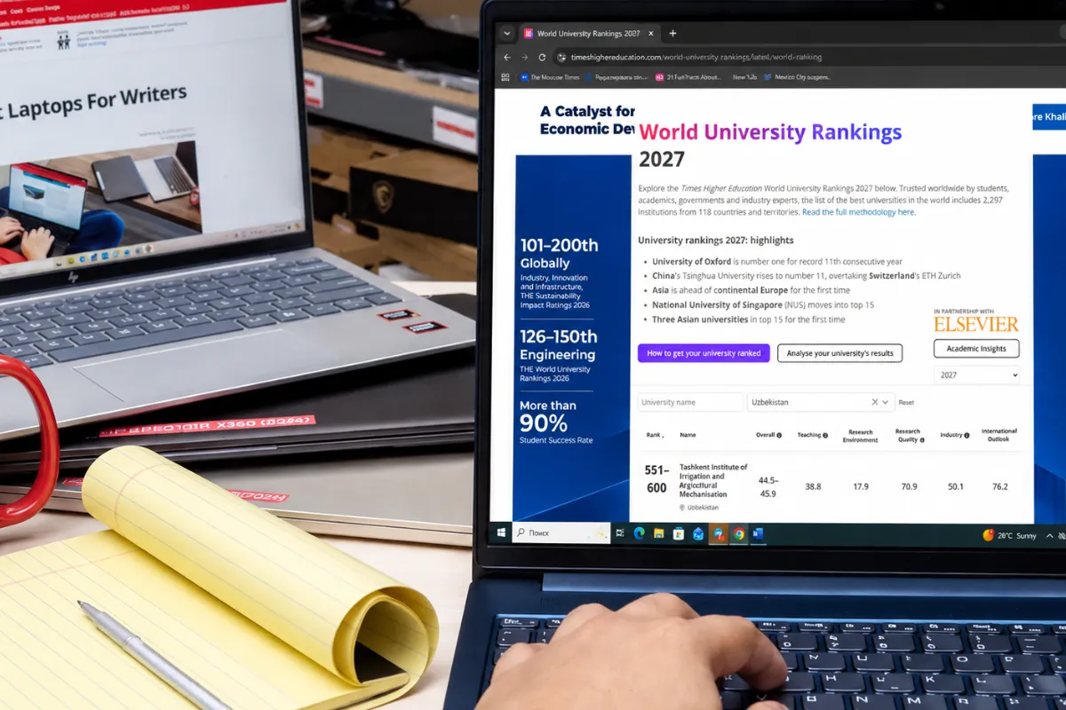 O‘zbekistonning 8 ta oliy ta’lim tashkiloti “THE World University Rankings – 2027” reytingidan joy oldi