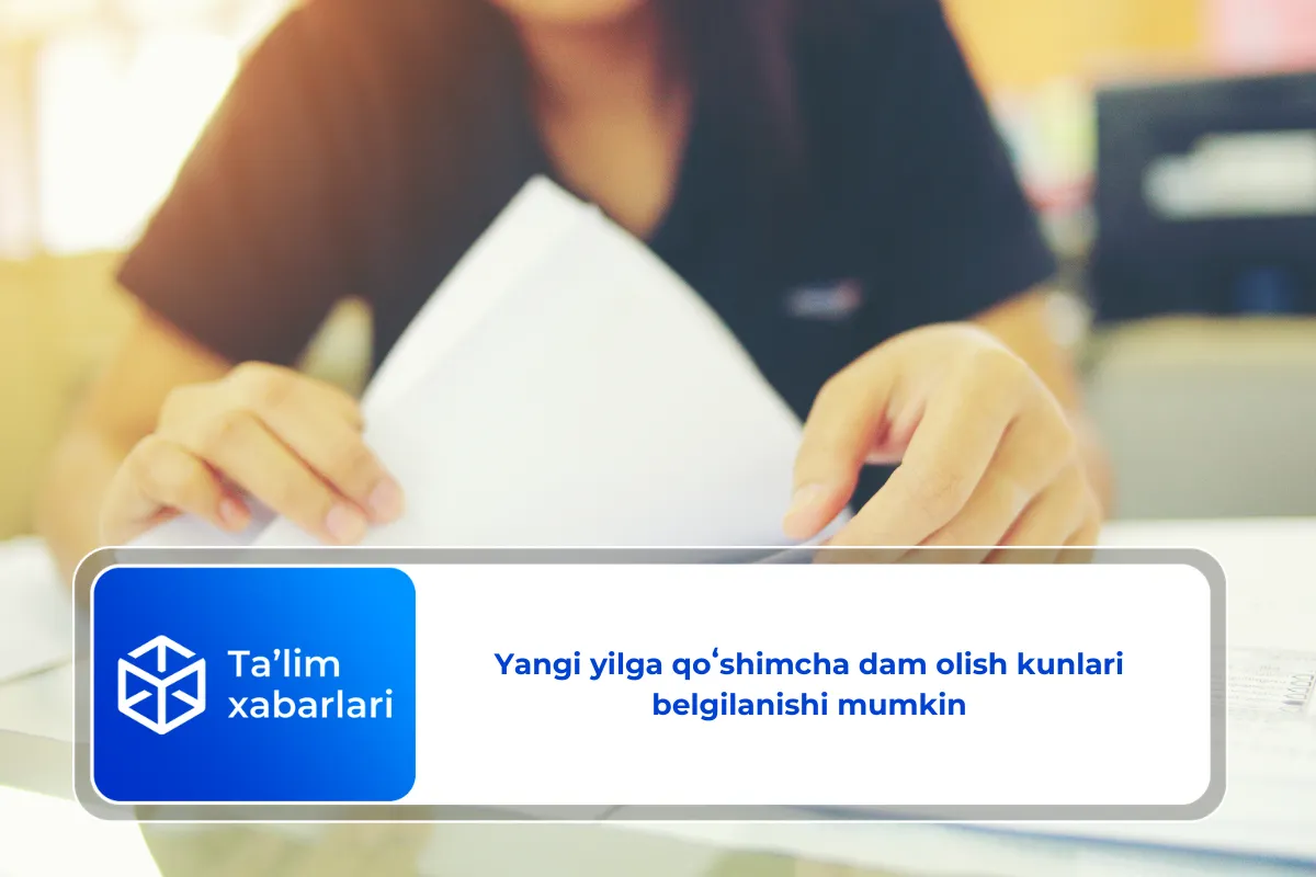 Yangi yilga qoʻshimcha dam olish kunlari belgilanishi mumkin