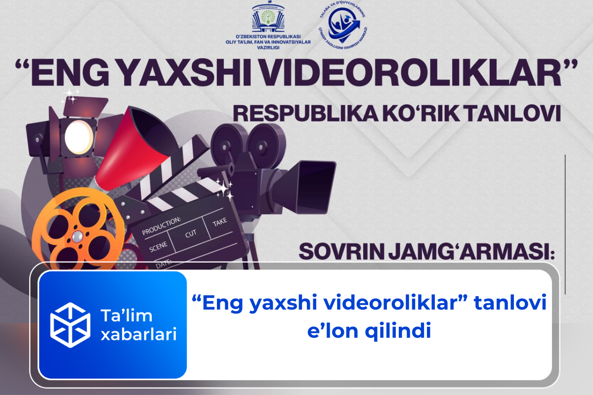 “Eng yaxshi videoroliklar” tanlovi e’lon qilindi