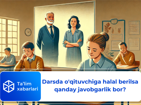 Darsda o’qituvchiga halal berilsa qanday javobgarlik bor?